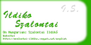 ildiko szalontai business card