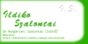 ildiko szalontai business card